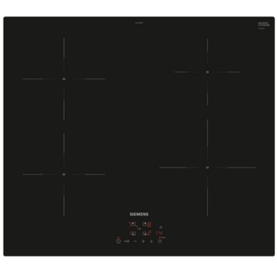 Table de cuisson induction 60cm 4 foyers 4600w noir Siemens EU611BEB5E iq100