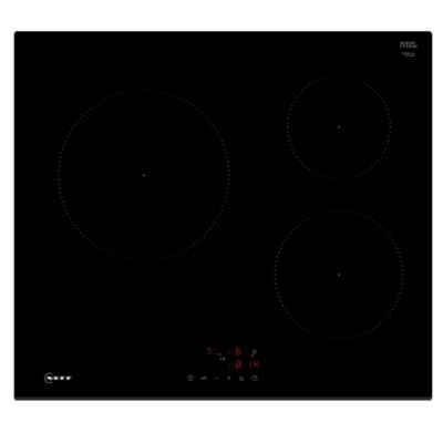 Table de cuisson induction 60cm 3 feux 4600wnoir Neff T36FBC1L0