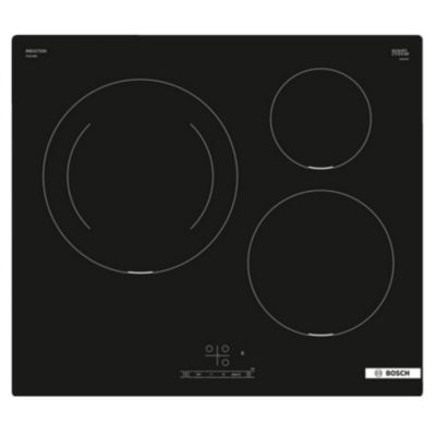 Table de cuisson à induction 60cm 3 feux noir Bosch PIJ611BB5E série 4