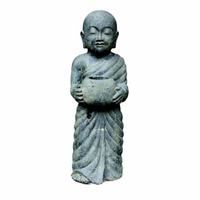 Statue Moine debout avec pot H. 60 cm