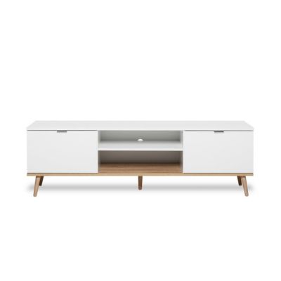 Meuble TV 2 Portes 2 Niches L160 cm - COPENHAGUE