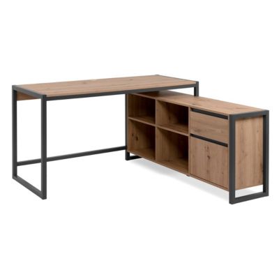 Bureau d'Angle Modulable Décor Chêne L139 cm - Prague