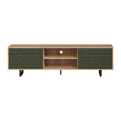 Meuble TV SENTRA TRENDTEAM 184x40x52 cm Vert foncé chêne effet bois