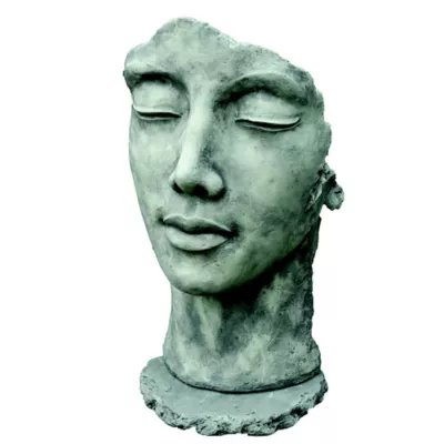 Statue Visage Femme effet pierre H. 115 cm