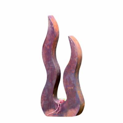 Flamme métal oxyde finition rouillée H.115 cm