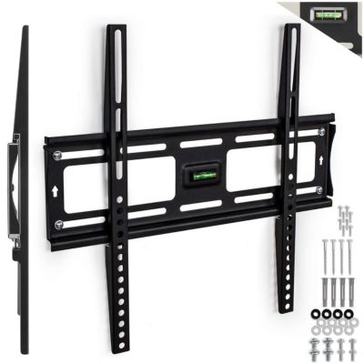 tectake® Support Mural TV Fixe Écran Plat 26" à 75" 66 à 191 cm réglable en Largeur et Niveau à Bulle Support TV Mural Télévision Ecran Plat Accroche Murale Téléviseurs Fixation Murale Television - vue 8