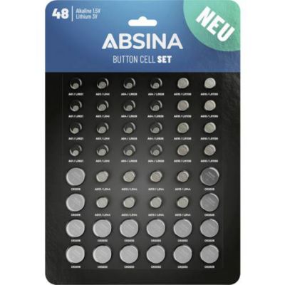 Absina Jeu de piles bouton 1 pc alcaline - vue 2