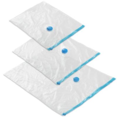 Lot de 40 sacs sous vide - tailles différentes avec vannes d'entrée et de sortie blanc transparent