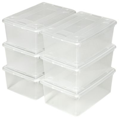 Lot de 12 boîtes de rangement pratiques et polyvalentes pour chaussures avec couvercle - vue 6