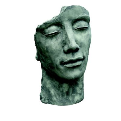 Statue Visage Homme effet pierre H. 53 cm