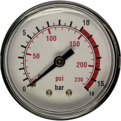Aerotec manomètre 50 mm 10 bar raccord 14" AG arrière modèle 9414582