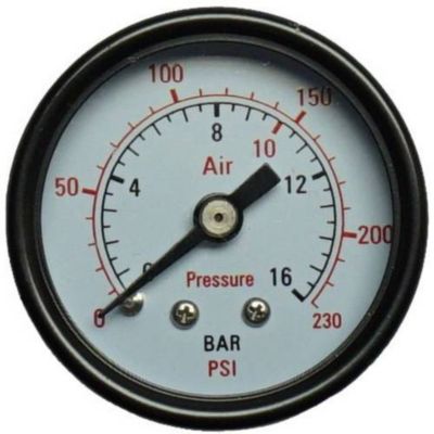 Manomètre Aerotec 9415451 40 mm raccord arrière 14" AG affichage barpsi