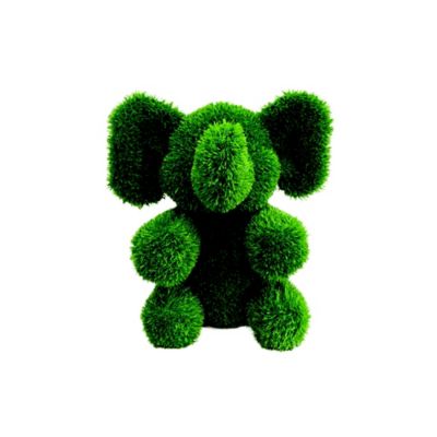 Elephant assis en gazon synthétique h.50 cm