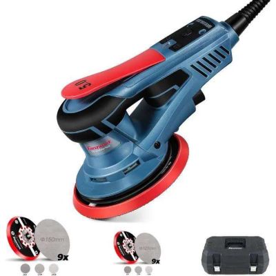 FANZWORK Ponceuse Excentrique Ponceuse Placo avec Course 5 mm Plateaux 150 mm Moteur EC sans Balais