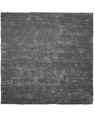 Tapis à poils longs DEMRE Gris foncé 200 x 200 cm