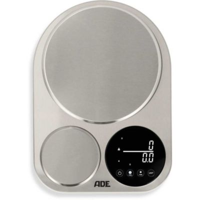 Ade Balance de cuisine Isabella double plateau acier inox 23 x 16,5 cm Gris - vue 2