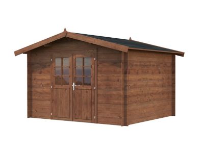 Abri de jardin Palmako Valentine en bois coloris marron ép.28 mm 13 m²