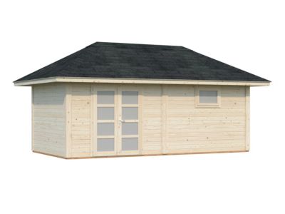 Abri de jardin en bois épicéa Bianca Palmako 16,6m² H. 3,23m x l. 4,34m