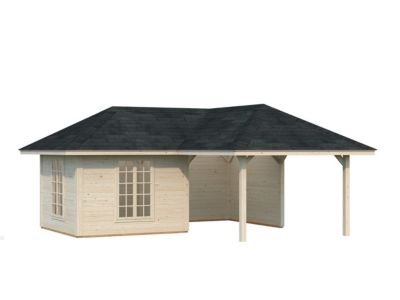 Abri de jardin en bois épicéa Bianca Palmako 24,9m² H. 3,23m x l. 6,72m