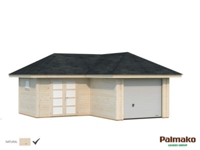 Garage en bois épicéa norvégien Karl Palmako 24,9m² H. 3,23m x l. 6,72m