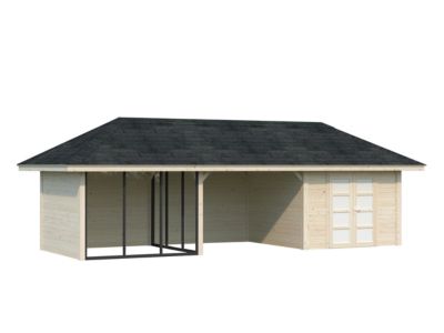 Abri de jardin en bois épicéa Bianca Palmako 24,9m² H. 3,23m x l. 9,6m
