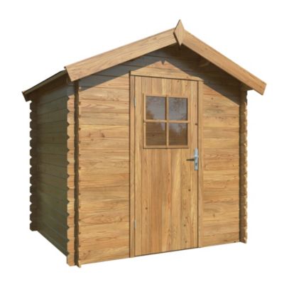 Abri de jardin White Wood Pablo 1 bois traité autoclave marron ép.19 mm surface totale 4 1m²