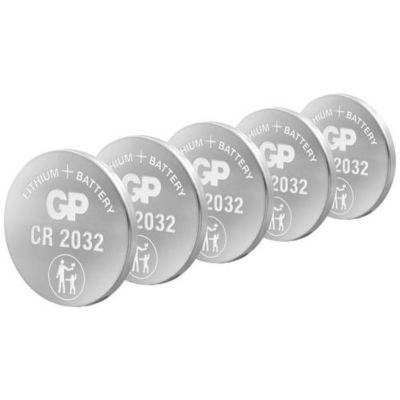 Pile bouton CR 2032 lithium GP 220 mAh 3 V 5 pc - vue 2