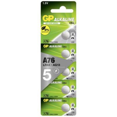 Pile bouton LR 44 alcaline GP 110 mAh 1.5 V 5 pc - vue 2