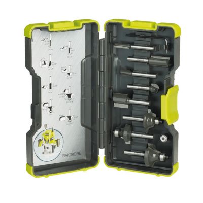 Coffret de 8 fraises défonceuses RAK08QRB Ryobi