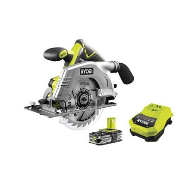 Scie circulaire RYOBI 18V One+ Batterie 4.0Ah Chargeur rapide RC18120 140 Sac de transport R18CS L40S - vue 6