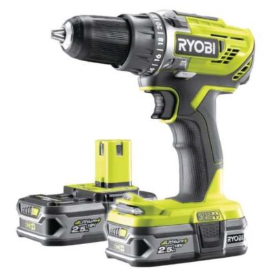 Perceuse visseuse Ryobi R18DD3 18V Li Ion 2 batteries 2.5Ah Chargeur rapide - vue 4