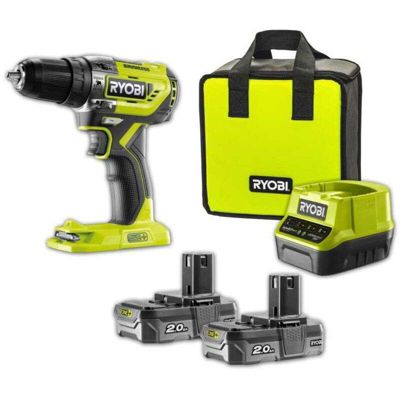 Perceuse à percussion sans fil Ryobi One+ R18PD5 18V mandrin métal 13 mm 2 vitesses LED - vue 2