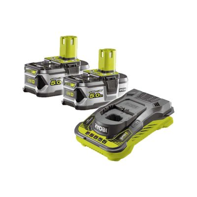 RYOBI Pack Batterie 18V One+ RC18150 250 – 1 Chargeur Rapide + 2 Batteries 5.0Ah Lithium+ Grandes capacitées Compatibles Tous Outils One+ Bricolage et Jardinage - vue 4