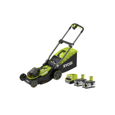 Tondeuse RYOBI 18V One+ Brushless - coupe 40 cm - 2 Batteries 4.0Ah - 1 Chargeur - RY18LMX40A-240