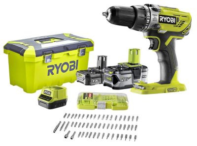 Perceuse visseuse à  percussion sans fil Ryobi One+ R18PD3  18V + 2 batteries 4 0 Ah et 1 5 Ah