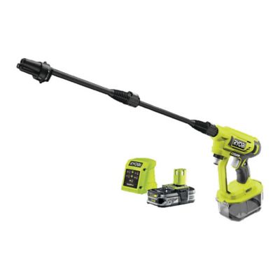 Pistolet haute pression Ryobi One+ 18V 22bars avec 1 batterie et 1 chargeur sans fil