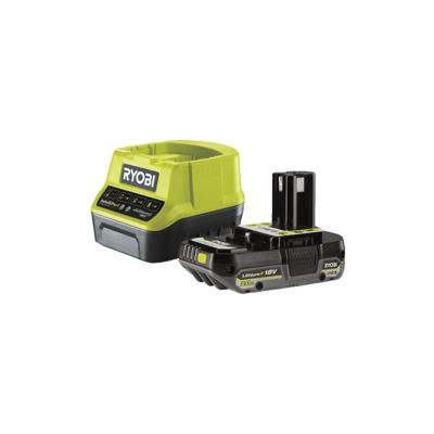 Pack batterie RYOBI 18V One+ 2.0Ah LithiumPlus - 1 chargeur rapide 2.0Ah RC18120-120C