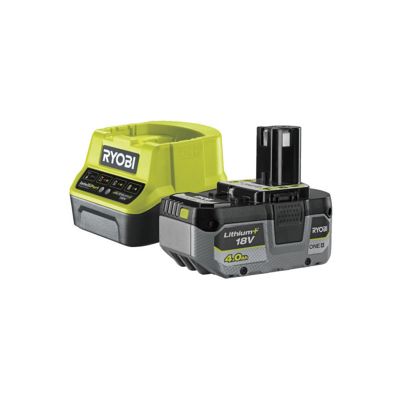 Pack batterie 4,0Ah RYOBI 18V One+ LithiumPlus et chargeur rapide 2.0Ah RC18120-140X