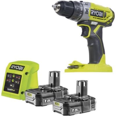 Perceuse Visseuse à Percussion RYOBI R18PD2-215G – 18V, Mandrin 10 mm, 2 Batteries 1,5 Ah - vue 6
