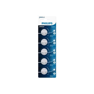 Philips Pile bouton CR 2025 3 V 5 pc lithium Minicells - vue 2