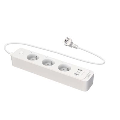 Multiprise avec interrupteur 3 prises + 2 USB-A/C connectée TP Link blanc 1.5m