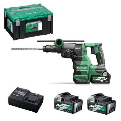 Perfo burineur 36V SDS+ 28mm HIKOKI DH3628DCWRZ 3 modes 2 5Ah 3 2J UVP LVH 2 vit. LED level HitCase - vue 6