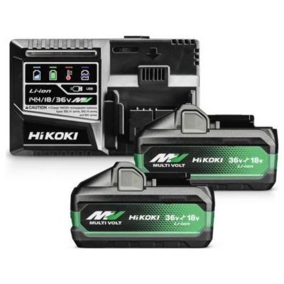Power Set HIKOKI UC18YSL3WJZ 2 x 40Ah80Ah + UC18YSL3 - vue 1