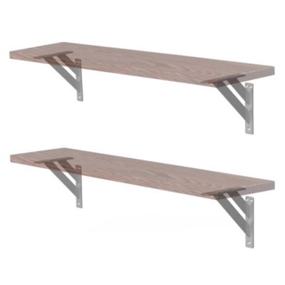 4x Equerres Etagere mural support d'angle en aluminium argent
