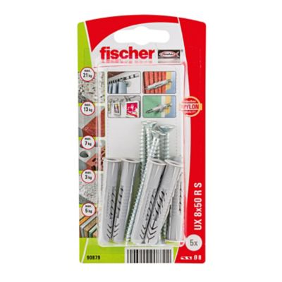 5 chevilles universelles Fischer 8x50mm