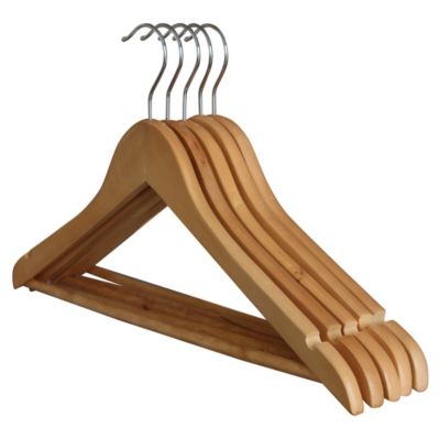 5 cintres en bois H.23 x L.44,5 x l.6 cm