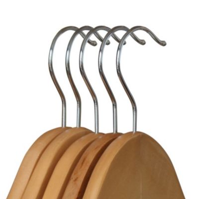 5 cintres en bois H.23 x L.44,5 x l.6 cm