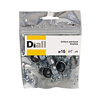 5 colliers anti-bruit double Diall ø16 mm