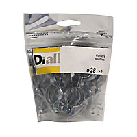 5 colliers double Diall ø28 mm