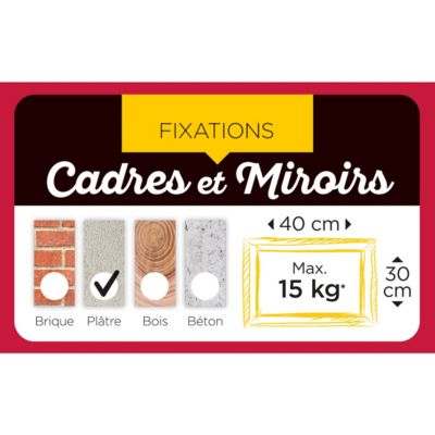 5 Crochets X spécial plaques de plâtre
